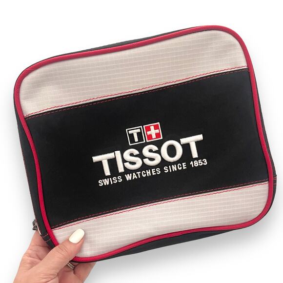 Tissot Swiss Watches Travel Bag Toiletry Case Zippered Pouch Shaving Cosmetic - Picture 1 of 7